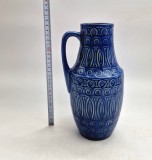 vaza ceramica cu maner SCHEURICH design Hellas _ 423 -25 _ Germania, anii 1970 _ mid century modern ,