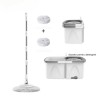 Set de curatenie Dreamramp, galeata cu mop, doua rezerve, separator pentru apa curata si murdara, cuva si tija din inox reglabila pe inaltime, 4L, alb