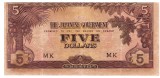 Malaya, Ocupatia Japoneza 5 Dolari 1942 P-M6 OJM5