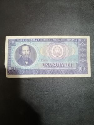 Bancnota UNA SUTA LEI - 100 Lei - 1966 foto