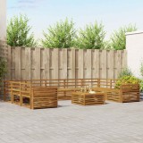vidaXL Seturi de canapele 10 pcs natural Lemn Solid de Acacia 3374174