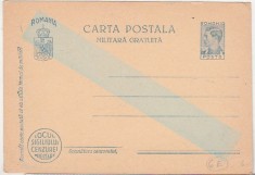 bnk cp Carte postala militara gratuita - necirculata - marca fixa