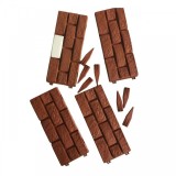 Set 4 garduri pentru gradina Strend Solar Led, 45x30cm, 1xLed, maro