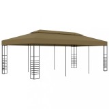 VidaXL Pavilion de grădină, gri taupe, 6 x 3 x 2,7 m, 180 g/m&sup2;