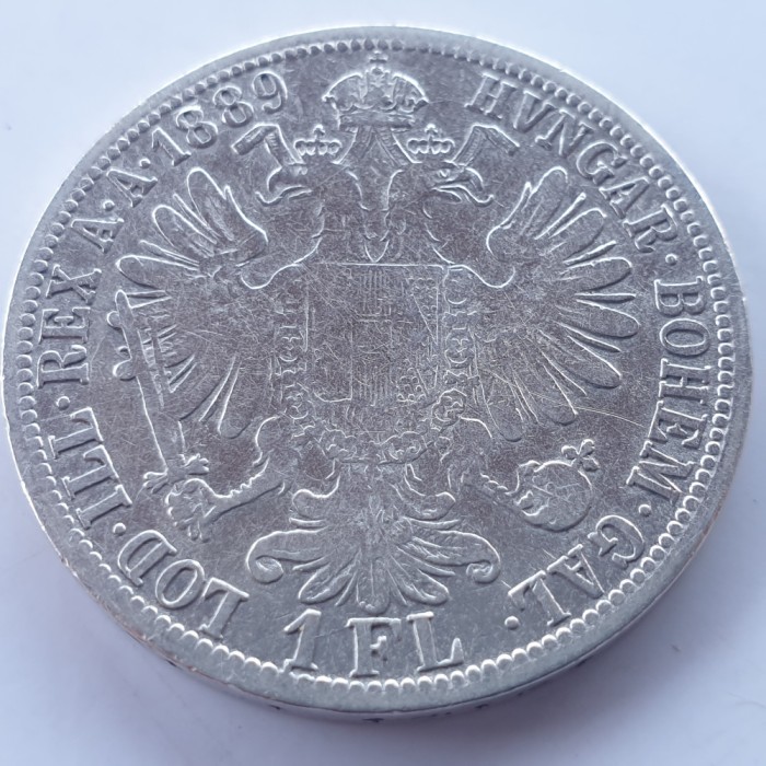 Austria 1 florin 1889 argint Franz Joseph l