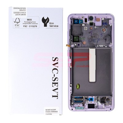 LCD+Touchscreen cu Rama Samsung Galaxy S21 FE / G990 VIOLET Original Service Pack foto