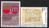 B1071 - Lichtenstein 1987 - Aniversari 2v. neuzat,perfecta stare