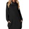 F665-1 Rochie midi, cu aspect tricotat si guler lejer
