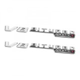 Set 2 embleme V8 Biturbo 4Matic+, pentru aripa Mercedes, Chrom, Mercedes-benz