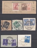 ROMANIA 1909/1945 REGELE CAROL I REGELE CAROL II REGELE MIHAI I/PE FRAGMENT LOT STAMPILATE, Stampilat