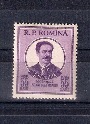 ROMANIA 1954 - 50 ANI DE LA MOARTEA LUI TEODOR NECULUTA - MNH - LP 375 foto