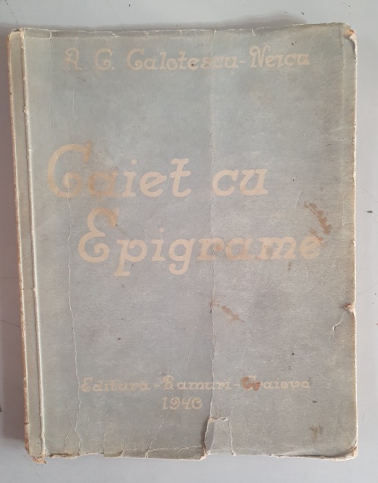 Caiet cu epigrame - A.C.Calotescu - 1940
