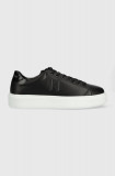 Karl Lagerfeld sneakers din piele MAXI KUP culoarea negru KL52215