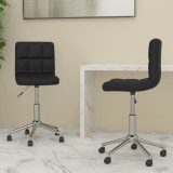 Cumpara ieftin Scaune de bucătărie pivotante, 2 buc. negru, piele ecologică