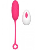 Ou Vibrator Pearl Love Egg, 10 Moduri Vibratii, Remote Control, Silicon, USB, Roz, 19.5 cm, Guilty Toys, Sexxify