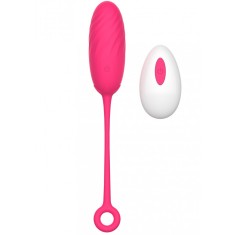 Ou Vibrator Pearl Love Egg, 10 Moduri Vibratii, Remote Control, Silicon, USB, Roz, 19.5 cm, Guilty Toys, Sexxify
