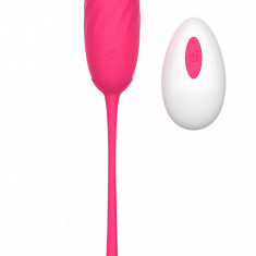 Ou Vibrator Pearl Love Egg, 10 Moduri Vibratii, Remote Control, Silicon, USB, Roz, 19.5 cm, Guilty Toys, Sexxify