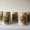 Set 5 halbe de bere vintage 1985, ilustratii flora, fauna, 500 ml