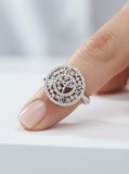 Cumpara ieftin Inel Statement din Argint 925 , zTimeless Dial, cu Cifre Romane E i Pavaj de Zirconii
