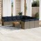 Gossi set mobilier de gradina cu perne, 12 piese, gri, poliratan