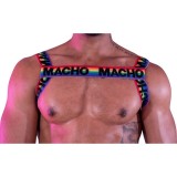 Cumpara ieftin Ham elastic MACHO - Double Harness, culoare Pride, mărime universală