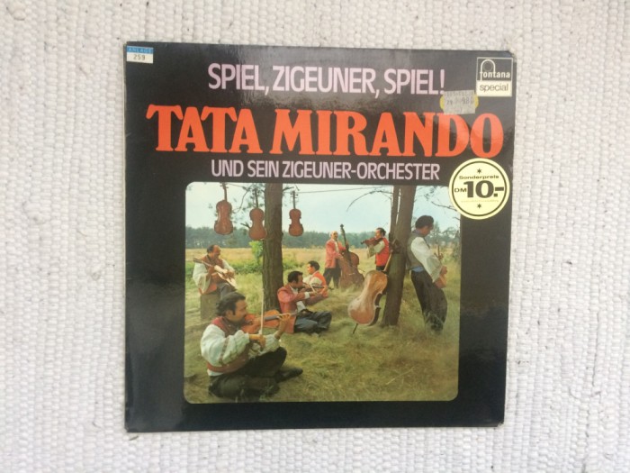 Tata Mirando Zigeuner Orchester Spiel Zigeuner disc vinyl muzica tiganeasca VG+