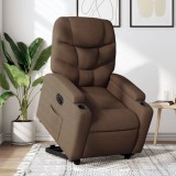 VidaXL Fotoliu electric rabatabil cu ridicare, maro, textil 3204624