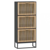 Cumpara ieftin Pantofar, negru, 52x25x120 cm, lemn prelucrat