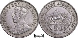 1922, 50 Cents - George al V-lea - Africa de Est Britanică | KM 20, Argint