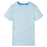 Tricou pentru copii, albastru deschis, 140, vidaXL