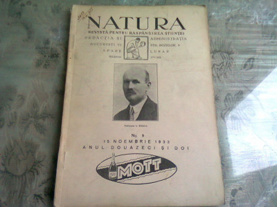 REVISTA NATURA NR.9/1933 foto