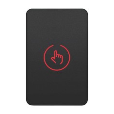 Buton de iesire Touch, plastic negru, montaj aparent, 12-24 Vcc, NO-NC-COM, LED, 86 x 55 mm CSB-86-P2