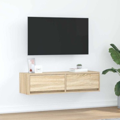 vidaXL Dulap TV, stejar sonoma, 100x31x25,5 cm, lemn prelucrat foto