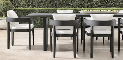 Set masa dining cu 6 scaune premium din aluminiu, pentru terasa/gradina/balcon, model Nisa foto
