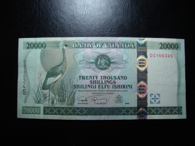 UGANDA 20000 SHILLINGI 2008 EXCELENTA foto