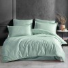 LENJERIE DE PAT BUMBAC 100 % CU HUSA PENTRU SALTEA DE 140X200, 160 X 200 SAU 180 X 200 -VERDE MINT - 180x200