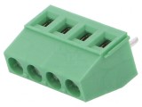 Regletă Conexiuni PCB 90&deg; 5,08mm 4 Piste 400V