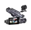 Camera auto ZYTEQ&reg;️ 4 lentile, Full HD 1080P, WiFi, ecran IPS 3&quot;, Night Vision, WDR, G-sensor, detectare miscare, filmare zi/noapte, neagra, 32GB