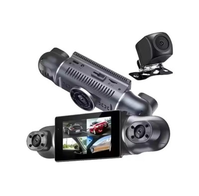 Camera auto ZYTEQ&amp;reg;️ 4 lentile, Full HD 1080P, WiFi, ecran IPS 3&amp;quot;, Night Vision, WDR, G-sensor, detectare miscare, filmare zi/noapte, neagra foto
