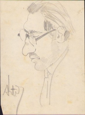 A1667 Schiță de Dimitrie &amp;bdquo;Puiu&amp;rdquo; Eitel, semnată foto