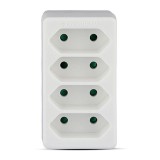 Adaptor V-TAC cu 4 prize, 2300W max, alb, pentru utilizare la interior