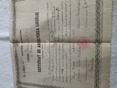 brevet Diploma de absolvire liceu,Ferdinand I ,Bacau .Regatul Romaniei