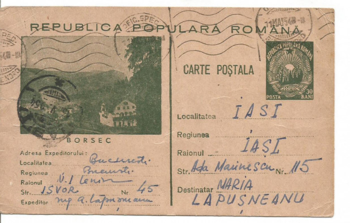 carte postala()-BORSEC