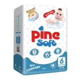 Scutece extra large Soft, 15+ kg, 16 bucati, PINE