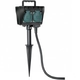Cumpara ieftin Prelungitor Gradina Brennenstuhl cu Tarus, 2 Prize, 1.5m, IP44, Protectie Umezeala, Negru