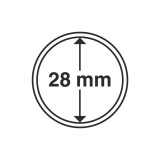 Capsule pentru monede, diametru interior 28mm, cutie 10buc.