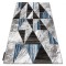 Covor ALTER Nano triunghiuri albastru, 200x290 cm