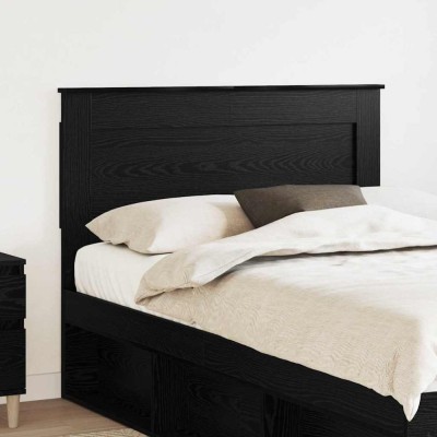 vidaXL Tăblie cap cu headboard Stejar Negru 120 cm Lemn compozit 887466 foto