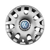 Set 4 capace roti potrivite jantelor de 14 inch (R14) compatibile Volkswagen, Model - 204, Sigla Albastra