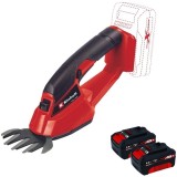 Einhell GC-CG 18/1 Li PXC + Twinpack - Masina de tuns gard viu 100 cm + Set 2 acumulatori Li-Ion 18 V 4 Ah